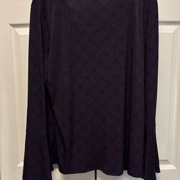 NWT Women's Mickael Kors Purple Blouse Size XL Free Shipping - Picture 2 of 4